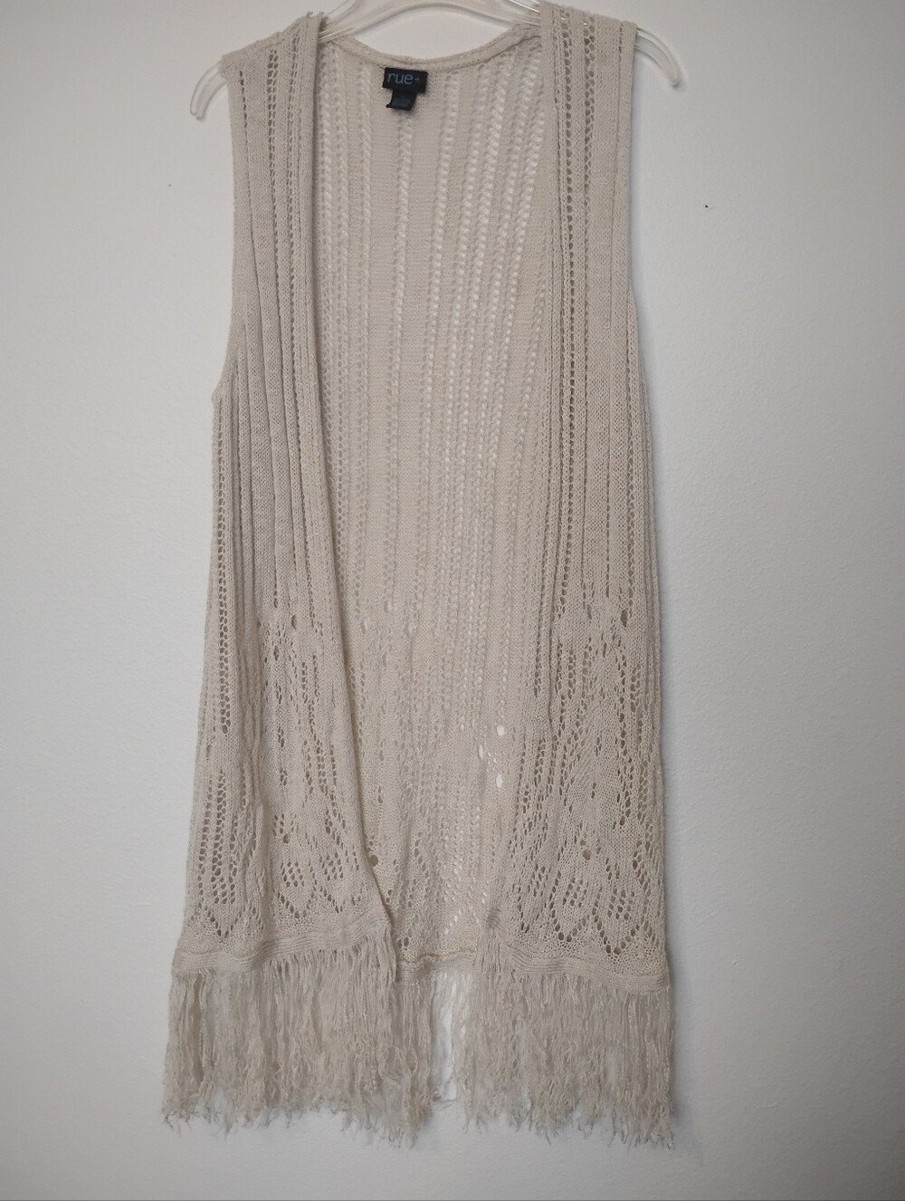 Rue21 Bohemian Crochet Fringe Vest